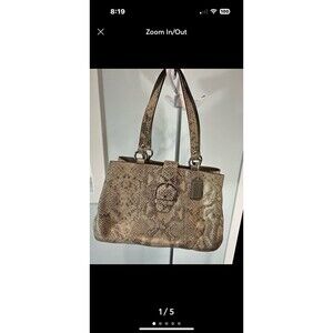 Soho Python Coach snake print bag! Grey-Brown Carryall/tote